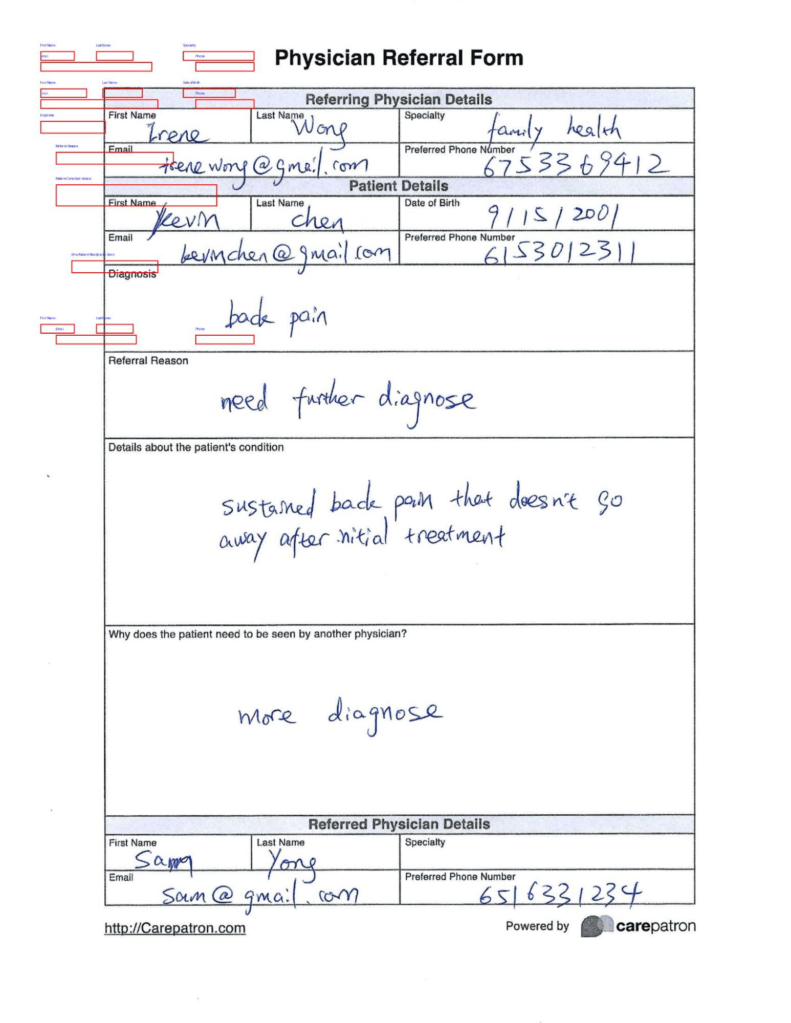 Output comparison reference