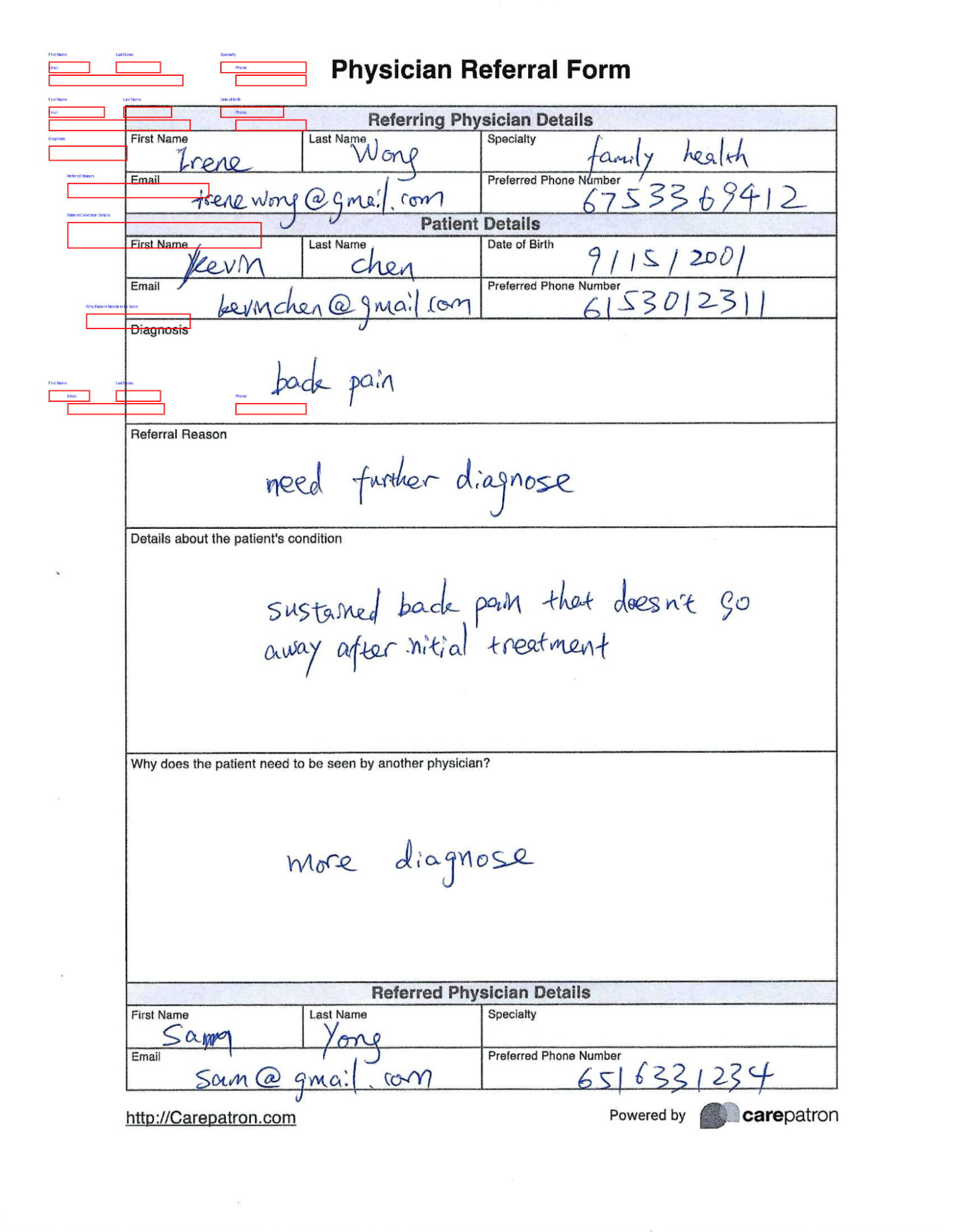 Output comparison reference